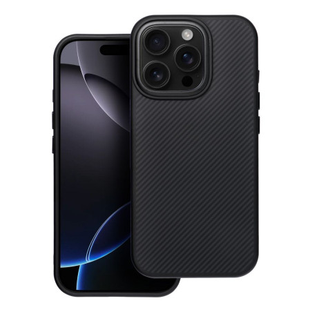 Kryt Carbon Elite Mag Cover pro iPhone 16 Pro – černý