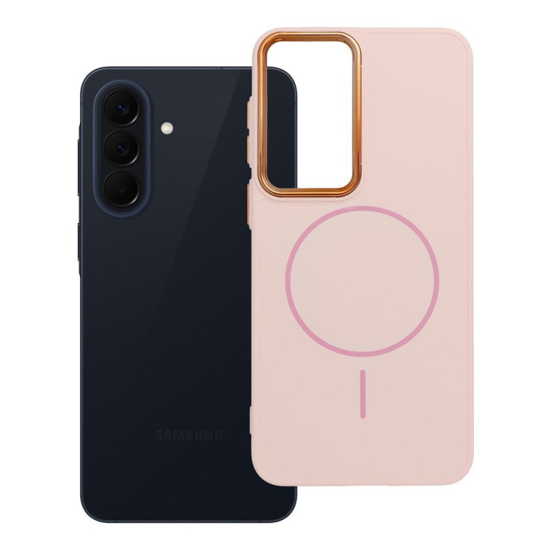 Kryt FRAME MAG COVER MagSafe pro Samsung Galaxy A57 - pudrově růžový