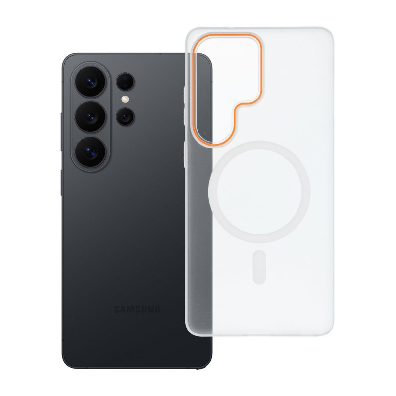 Kryt GO ORANGE MAG COVER MagSafe pro Samsung Galaxy S26 Ultra - průhledný
