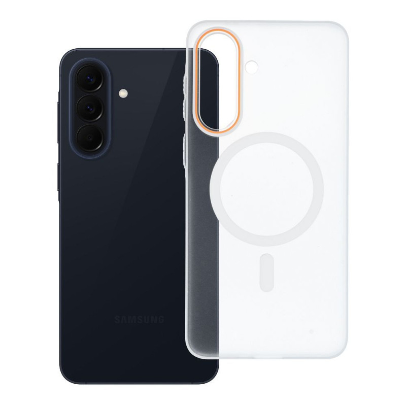 Kryt GO ORANGE MAG COVER MagSafe pro Samsung Galaxy A57 - průhledný
