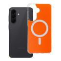 Kryt Clear Fusion Mag Cover pro Samsung Galaxy A37 - oranžový