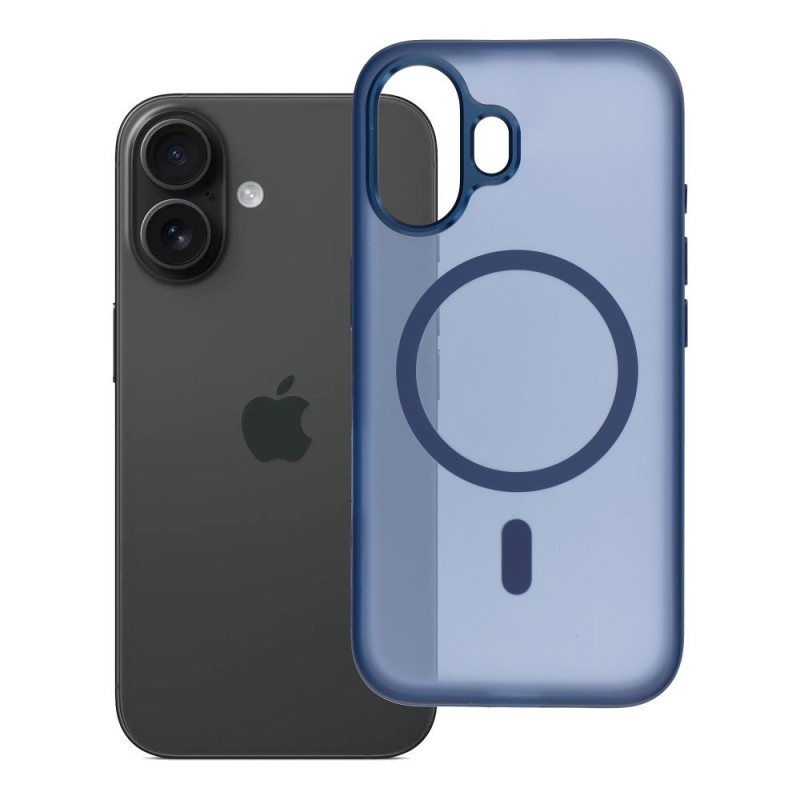Kryt FLEXLINE MAG COVER MagSafe pro iPhone 16 - tmavě modrý