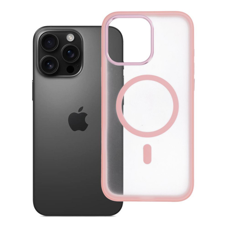 Kryt FLEXLINE MAG COVER MagSafe pro iPhone 16 Pro Max (6,9") - růžový