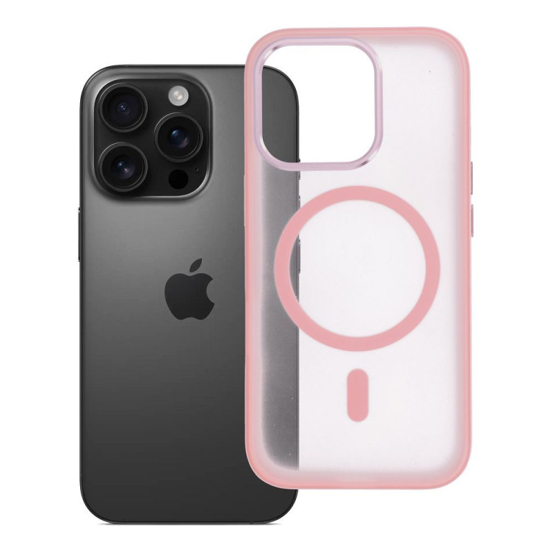 Kryt FLEXLINE MAG COVER MagSafe pro iPhone 16 Pro - růžový
