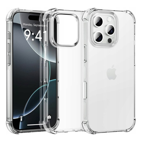 TECHSUIT Ultra odolný silikonový kryt Shockproof pro iPhone 16 Pro - transparentní