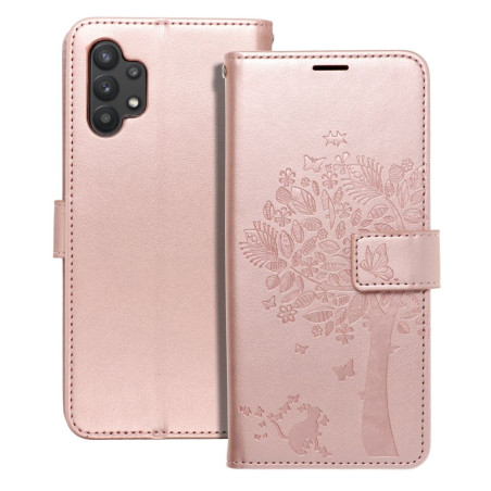 Pouzdro MEZZO Book pro Samsung Galaxy A32 5G – růžově zlaté
