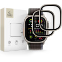 Tvrzené sklo Tech-Protect Glass Ring (2 ks) pro Apple Watch Ultra 1 / 2 (49 mm) – titanové