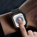 Tvrzené sklo Tech-Protect Glass Ring (2 ks) pro Apple Watch Ultra 1 / 2 (49 mm) – titanové