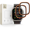 Tvrzené sklo Tech-Protect Glass Ring (2 ks) pro Apple Watch Ultra 1 / 2 / 3 (49 mm) – Cosmic Orange