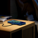 BASEUS CCED000001 Digital Led Display Gen2 Bezdrátová Qi nabíječka s USB-C konektorem, 15W, černá