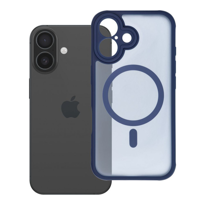 Kryt FULL MATTE MAG COVER MagSafe pro iPhone 16 - modrý