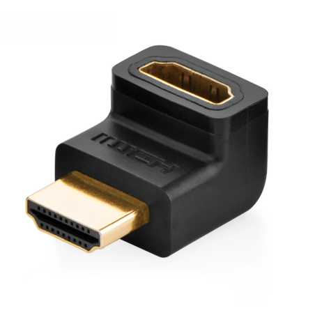 UGREEN 20110 Úhlový HDMI 2.0 adaptér male-female (samec-samice), černý