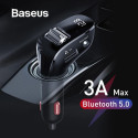BASEUS CCF40-01 Bluetooth MP3 transmiter, handsfree a 2x USB nabíječka, černý