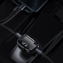 BASEUS CCF40-01 Bluetooth MP3 transmiter, handsfree a 2x USB nabíječka, černý