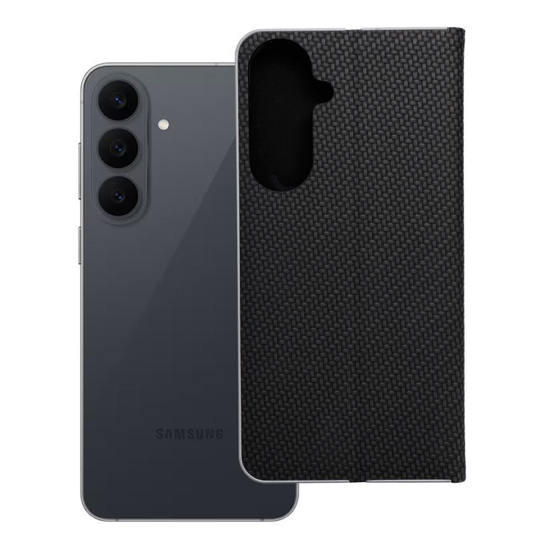 Pouzdro Samsung LUNA BOOK CARBON pro Samsung Galaxy S26 FE - černé