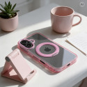 Kryt FRAME CIRCLE STAND MagSafe pro iPhone 16 Pro růžový