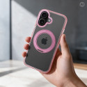 Kryt FRAME CIRCLE STAND MagSafe pro iPhone 16 Pro růžový