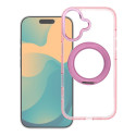Kryt FRAME CIRCLE STAND MagSafe pro iPhone 16 růžový