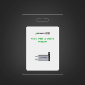 UGREEN 50590 Adaptér (redukce) Micro USB/USB-C s podporou datového přenosu, šedá
