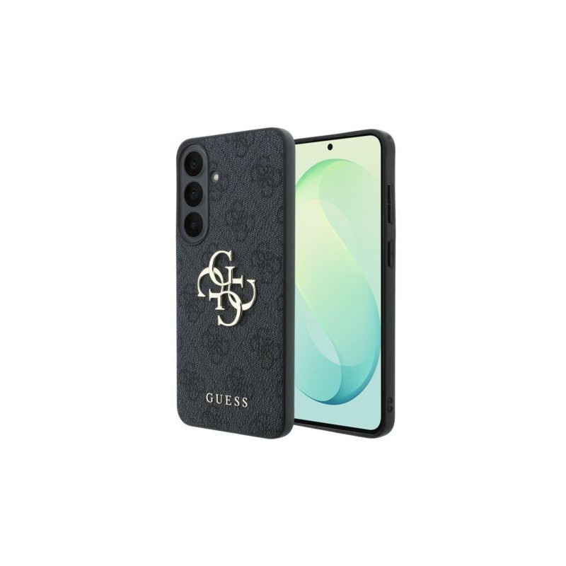 Kryt Guess LEATHER 4G METAL LOGO pro Samsung Galaxy S26 FE - černý