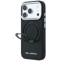 Kryt Karl Lagerfeld Ring Stand 360 pro iPhone 17 Pro - černý