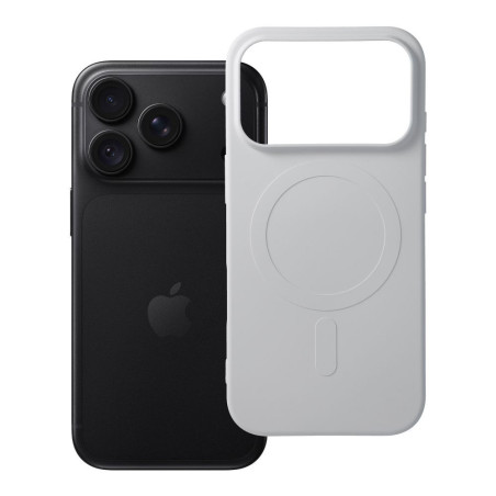 Pouzdro Silicone Mag Cover MagSafe pro iPhone 17 Pro - stříbrné
