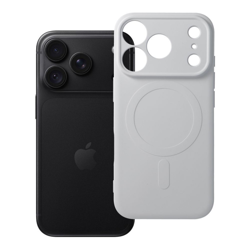 Kryt SILICONE MAG COVER MagSafe pro iPhone 18 Pro / 17 Pro - stříbrný
