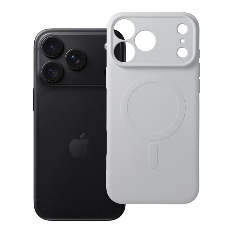 Kryt SILICONE MAG COVER MagSafe pro iPhone 18 Pro Max / 17 Pro Max (6,9") - stříbrný