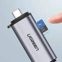 UGREEN 50706 Čtečka paměťových karet SD/MicroSD s USB/USB-C konektorem, vesmírně šedá