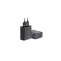 BASEUS CCFS-C01 Nabíječka USB a USB-C s výkonem 30W, PD + QC4.0, černá