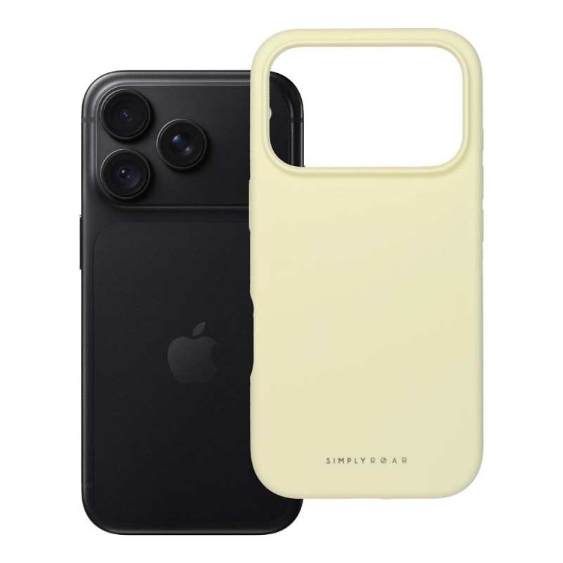 Kryt Roar CLOUD SKIN pro iPhone 18 Pro / 17 Pro - světle žlutý