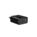 BASEUS CCFS-C01 Nabíječka USB a USB-C s výkonem 30W, PD + QC4.0, černá