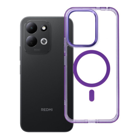 Kryt FRAME CLEAR HYBRID MAG COVER pro Xiaomi Redmi 17 - fialový