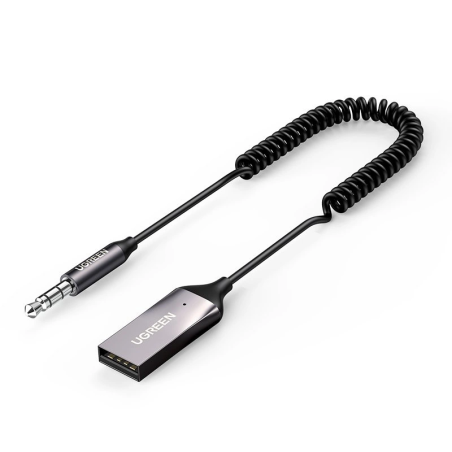 Ugreen Bluetooth audio přijímač 5,3 kabel USB audio adaptér AUX jack černý (70601 CM309)