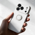 Kryt SILICONE RING pro iPhone 18 Pro stříbrný