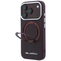 Kryt Karl Lagerfeld pro iPhone 17 Pro MagSafe vínový
