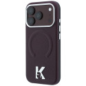 Kryt Karl Lagerfeld MagSafe pro iPhone 18 Pro Max – vínový