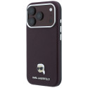Kryt Karl Lagerfeld MagSafe pro iPhone 18 Pro Max - vínový