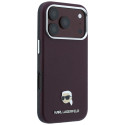 Kryt Karl Lagerfeld MagSafe pro iPhone 18 Pro Max - vínový