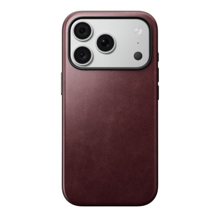 Pouzdro Nomad Modern Leather Case pro iPhone 17 Pro - bordové