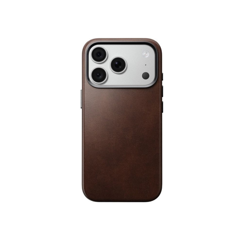 Kryt Nomad TRADITIONAL LEATHER CASE MagSafe pro iPhone 18 Pro/17 Pro - rustikální hnědý