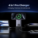 Ugreen CD342 100W GaN 2x USB-C 1x USB-A nabíjecí stanice s indukčním nabíjením Qi MagSafe - šedá barva