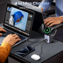 Ugreen CD342 100W GaN 2x USB-C 1x USB-A nabíjecí stanice s indukčním nabíjením Qi MagSafe - šedá barva