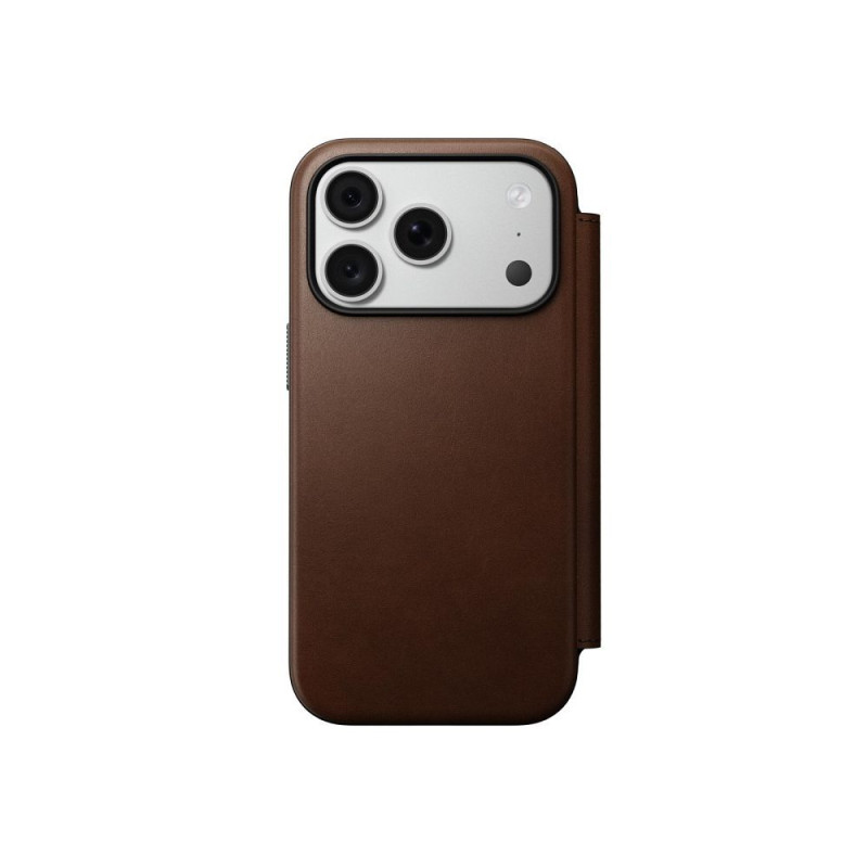 Pouzdro Nomad MODERN LEATHER FOLIO MagSafe pro iPhone 18 Pro/17 Pro - hnědé