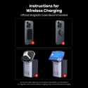 Ugreen CD342 100W GaN 2x USB-C 1x USB-A nabíjecí stanice s indukčním nabíjením Qi MagSafe - šedá barva