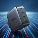 Ugreen GaN rychlonabíječka 3x USB Type C / USB Power Delivery 3.0 QuickCharge 4+ FCP SCP AFC 100W EU černá (CD226 40747)