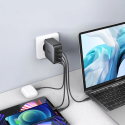 Ugreen GaN rychlonabíječka 3x USB Type C / USB Power Delivery 3.0 QuickCharge 4+ FCP SCP AFC 100W EU černá (CD226 40747)