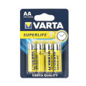 Baterie Varta Superlife R6 AA 4 ks – zinkové baterie
