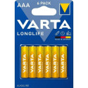 Baterie Varta LONGLIFE AAA R3 alkalické 6 ks