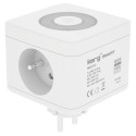 Zásuvkový blok KERG Smart 2 zásuvky, USB-A/USB-C a LED lampa